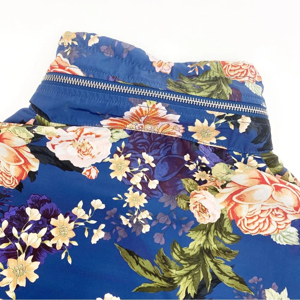 LPA X Anthropologie Jacket 360 Hoodie Windbreaker Waterproof Floral Blue Pink - Image 10