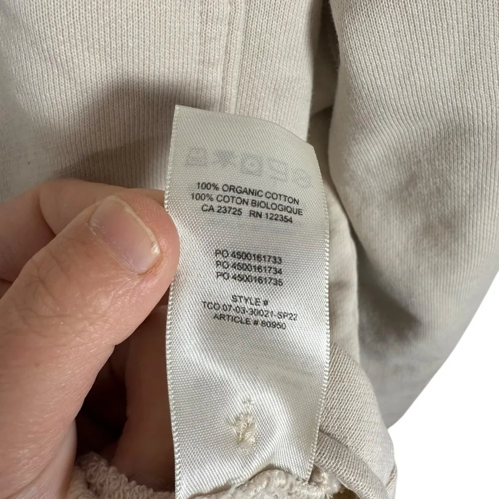 Aritzia Wilfred Free Free Terry Fleece Organic Cotton Shacket Beige Size M - Image 2