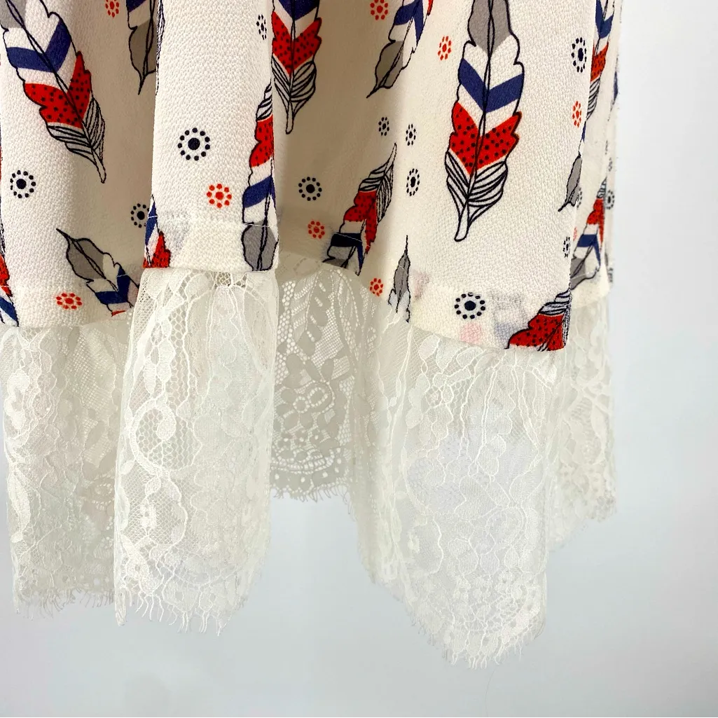 Wanderlust LA tunic, minidress with lace details,‎ size Large - Image 4