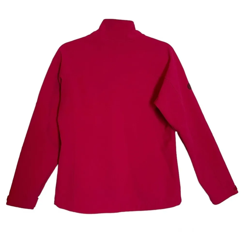 Marmot Gravity Soft Shell Jacket Sz Medium Pink Red Zip Front Fleece Lined - Image 2