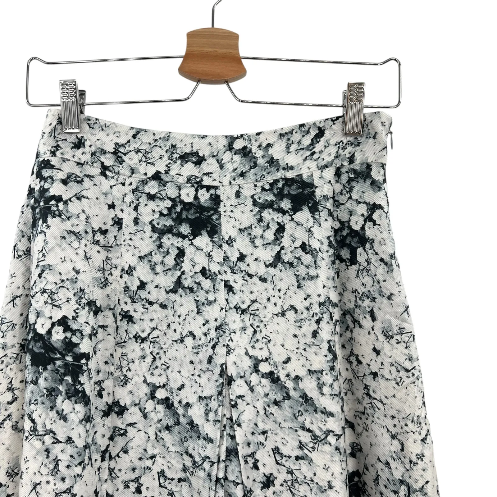 Adam Lippes Baby's Breath Wide Leg Pants Culottes White Blue Size Small - Image 2