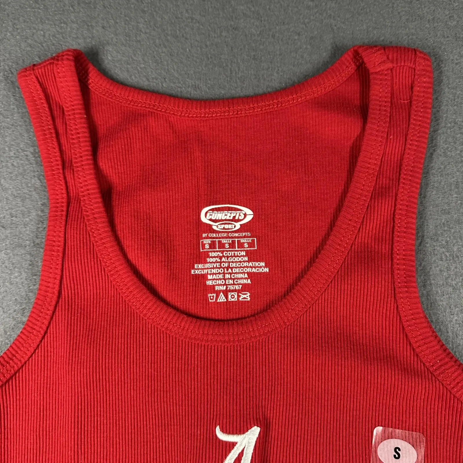 Alabama Crimson Tide Tank Top‎ Womens Small Red NCAA Football Script A Ribbed - Image 4