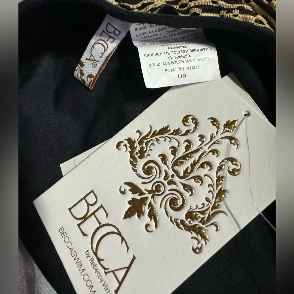 Becca Women's Reveal Crochet Tab Side Hipster Swim Bikini Bottom Size M - Image 5