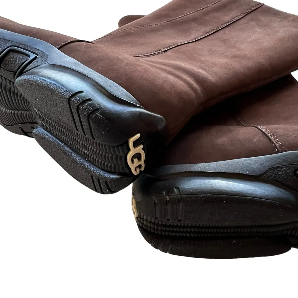 UGG AUSTRALIA Leather Mid-calf Slip-on Boots - Image 6