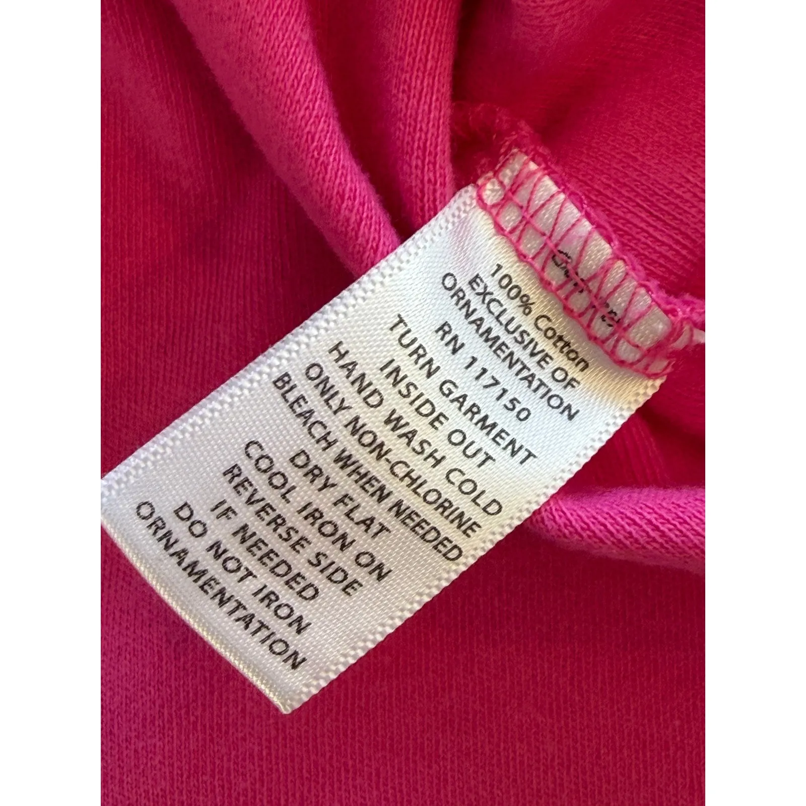 Quacker Factory Shirt Heart Sequin 3/4 Sleeve Top Plus Size 1x Pink Valentines - Image 4