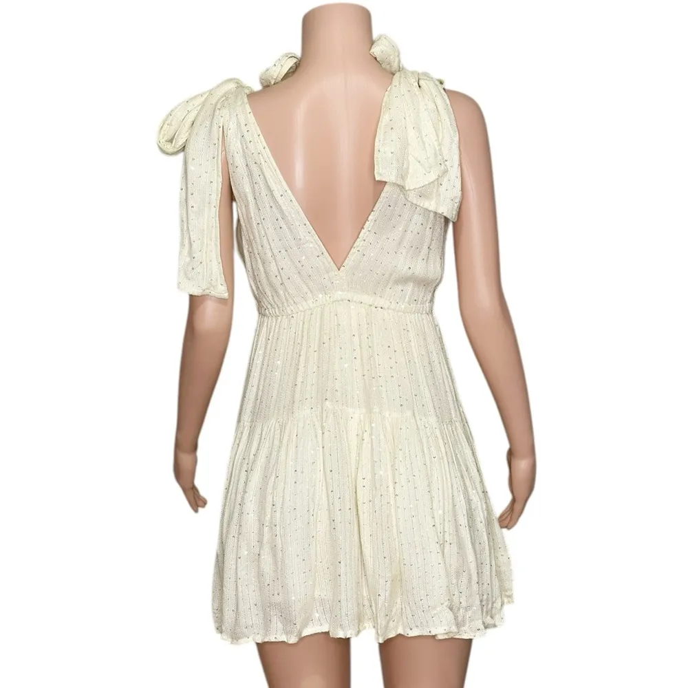 SUNDRESS Fanya Sequin Embellished Mini Dress, Saint Barth Coconut, XS/S White - Image 8