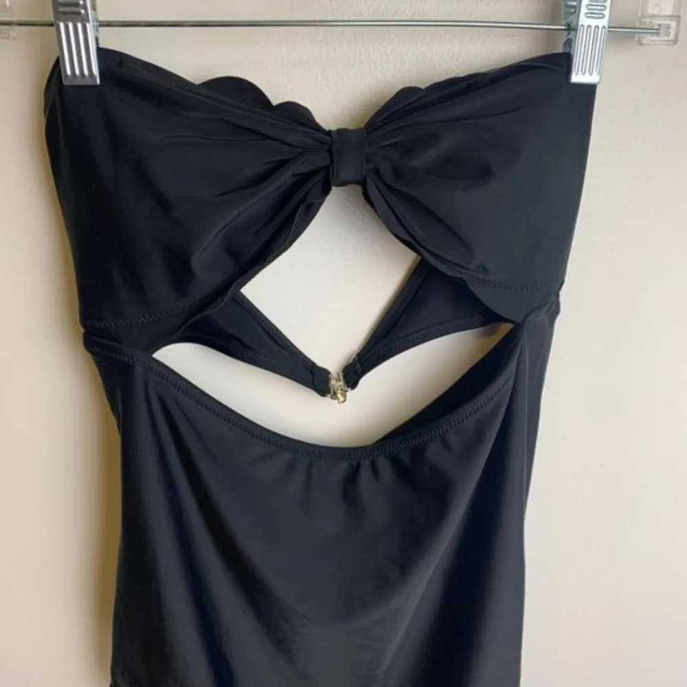 Cupshe Black Cut To It Shell Scalloped One Piece - Image 7
