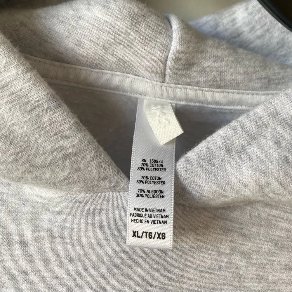 Skims Cotton Fleece Hoodie Light Heather Grey XL - Image 6