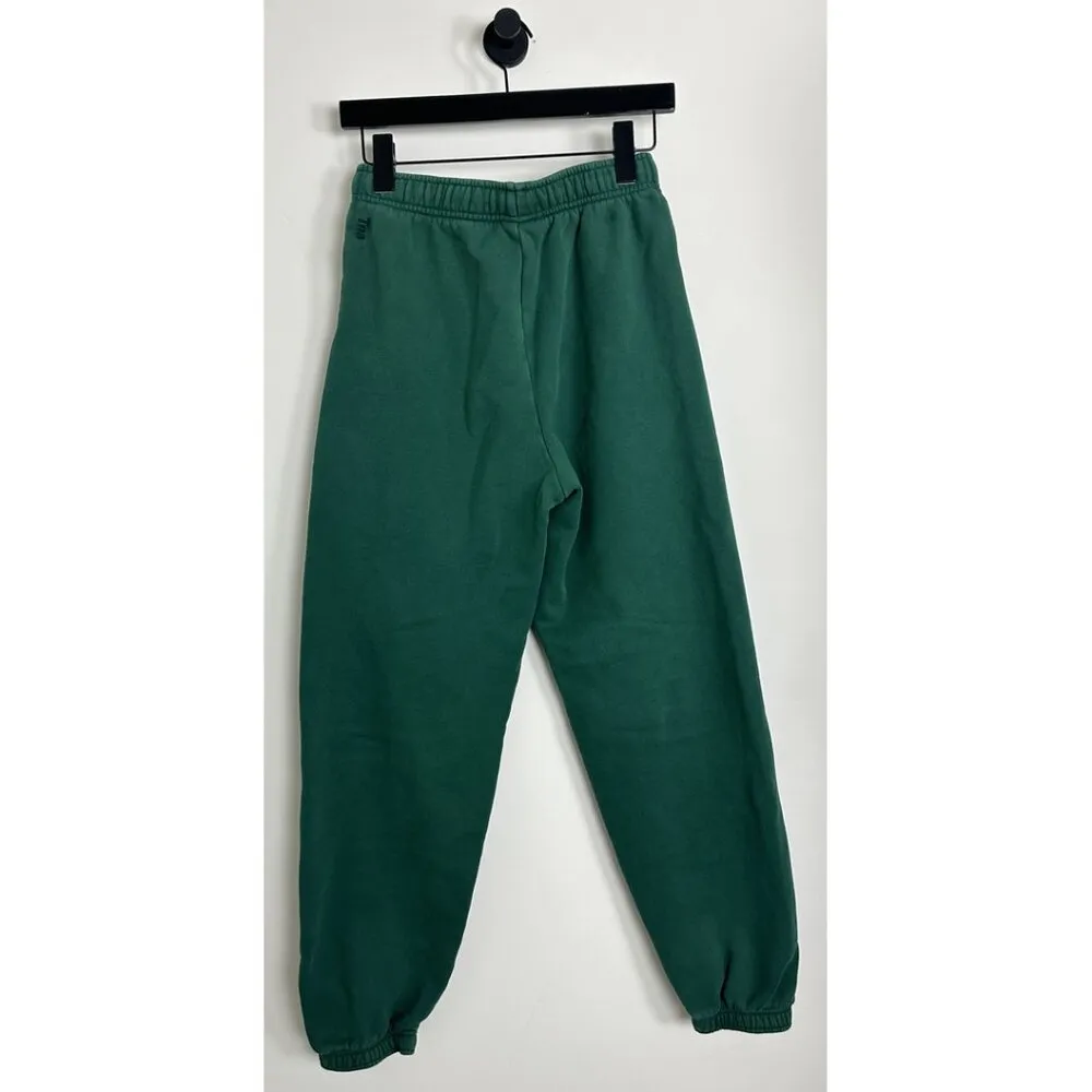 ARITZIA TNA Cozy Fleece Mega Sweatpants in Forest Green Size X-Small - Image 4