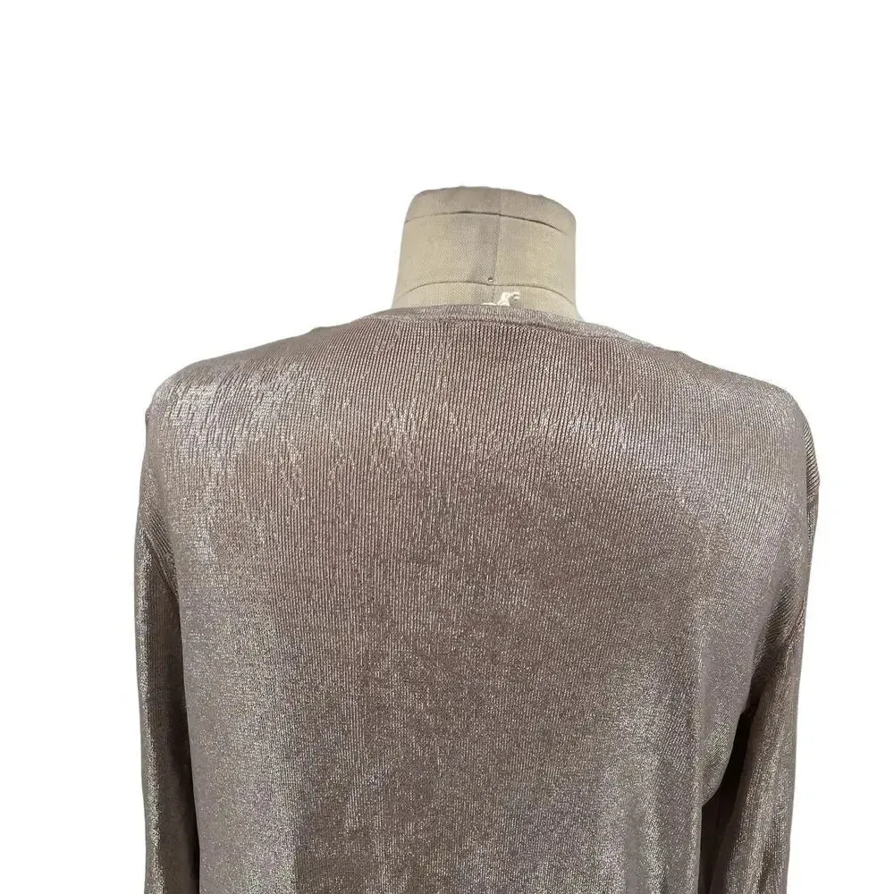 COS Metallic Knit Long Sleeve Sweater Dress Tunic Size‎ Small - Image 9