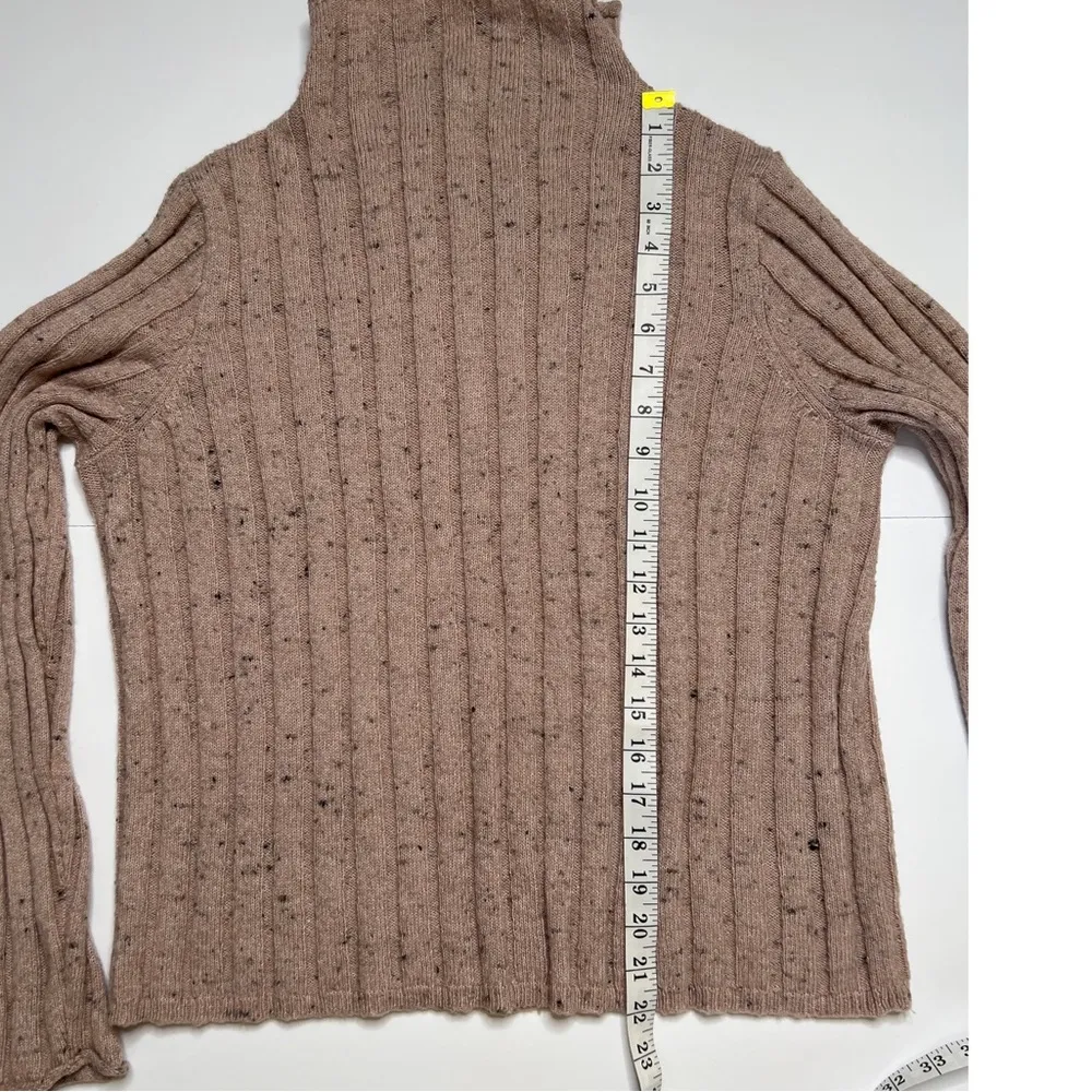 Madewell Blush Pink Donegal Evercrest Ribbed Wool Blend Turtleneck Sweat… - Image 8