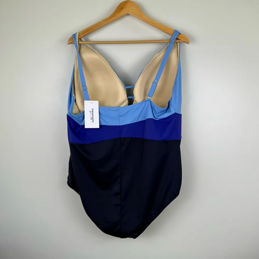 NWT Swimsuits for all Colorblock V - Image 6