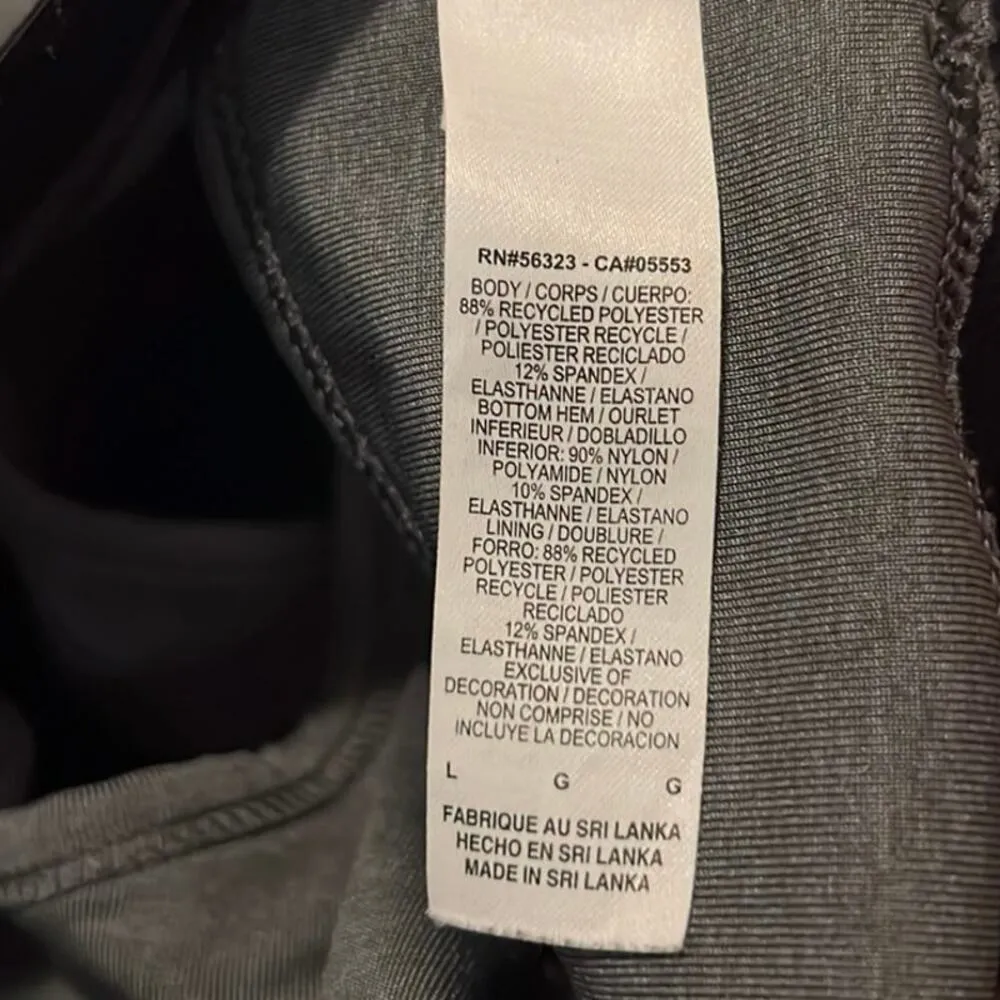 Nike Sports Bra Women L Heather Gray Racerback Athleisure Unlined Medium Support - Image 4