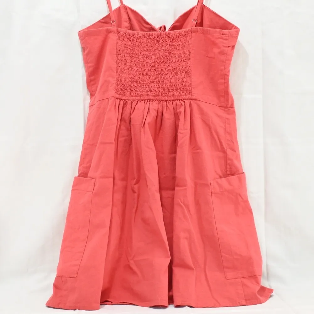 Lace up Mini dress Coral Pink size S - Image 4