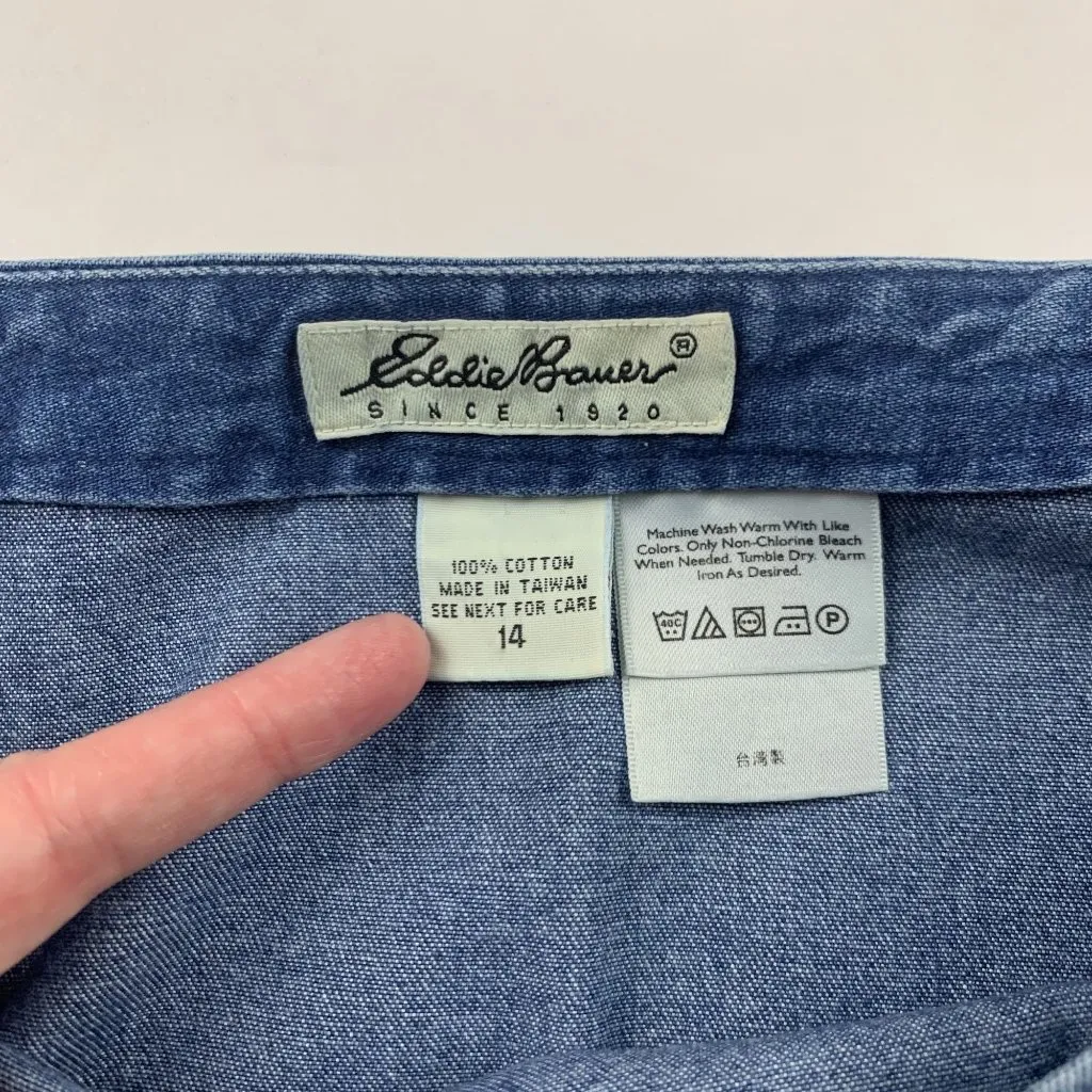 Eddie Bauer Classic Denim Maxi Skirt 14 - Image 4