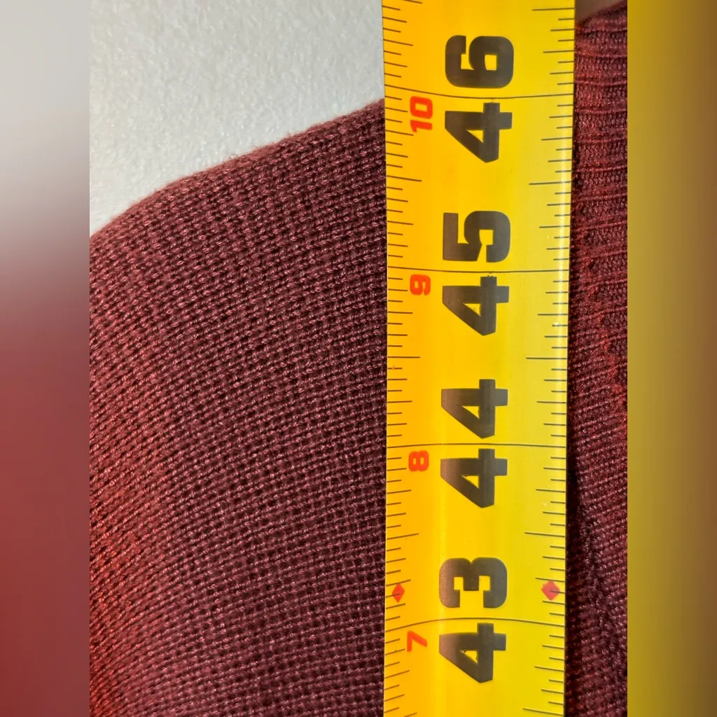 Abercrombie & Fitch Long Sleeve Knit Sweater Dress Small Brown Brick Bodycon y2k - Image 6