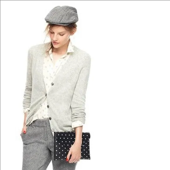 J. Crew Invitation Black and White Polka‎ Dot Clutch - Image 3