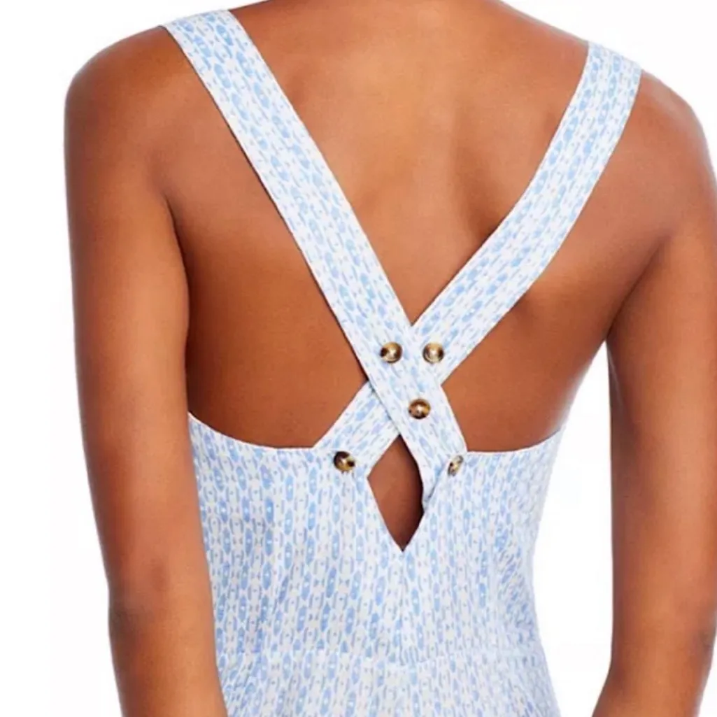 Ciao Lucia Hoku Midi Dress Size XS Geometric‎ Print Pockets EUC Blue - Image 5