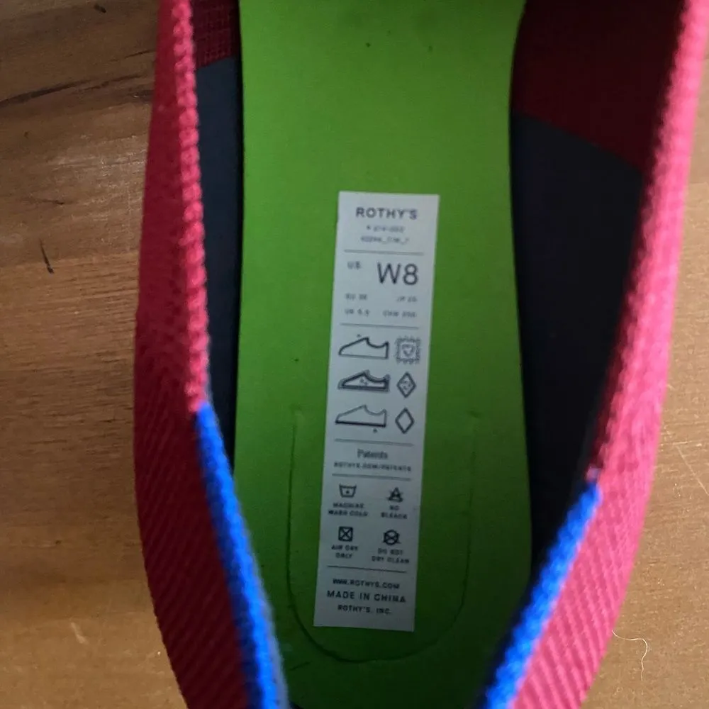 Rothys Women The High Point Autumn RedKnit Heels Size 8 W8 Business Casual - Image 7