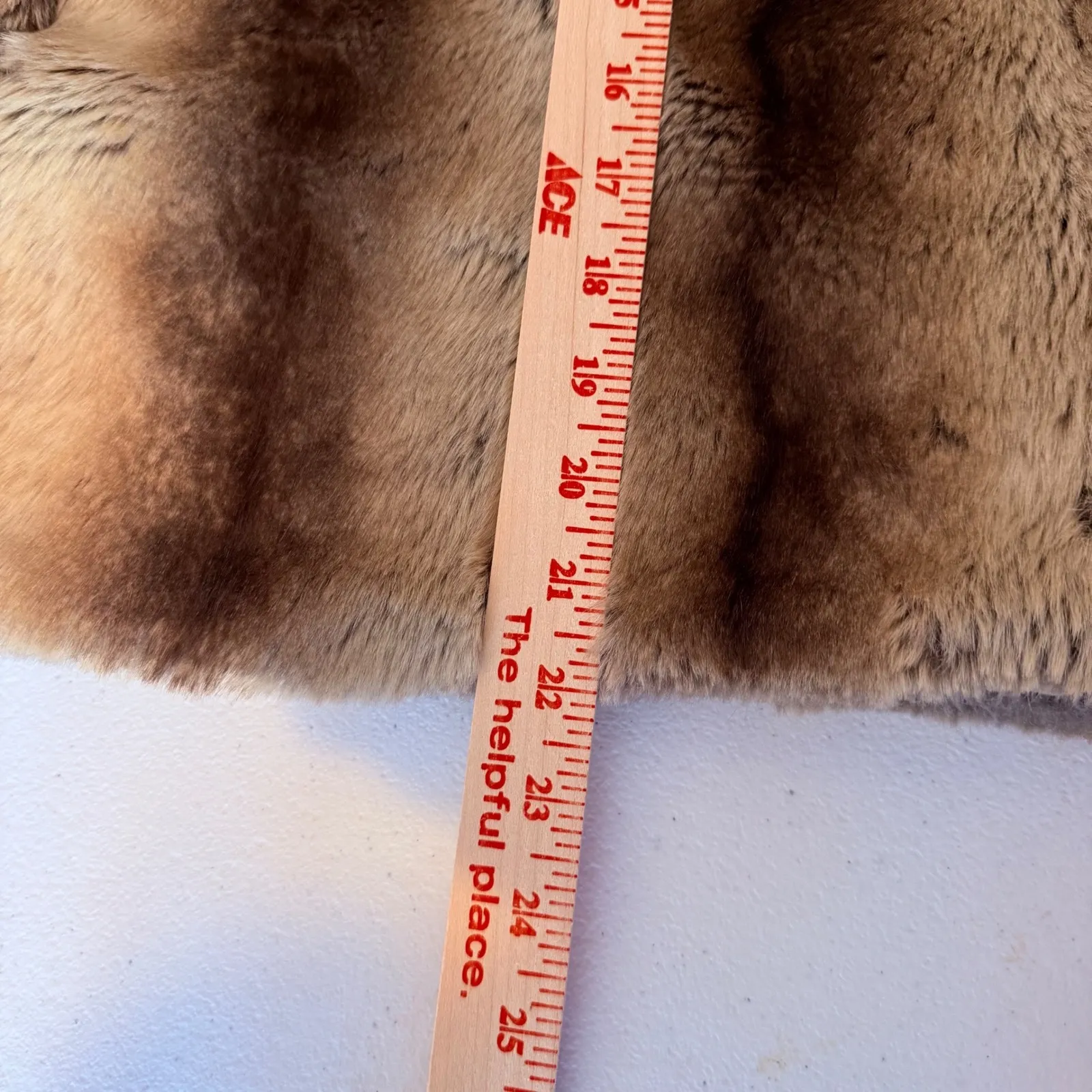 Vintage M Jacobson Faux Fur Vest Brown Mink Look Shawl Collar Y2K Luxury Vegsn Size M - Image 8