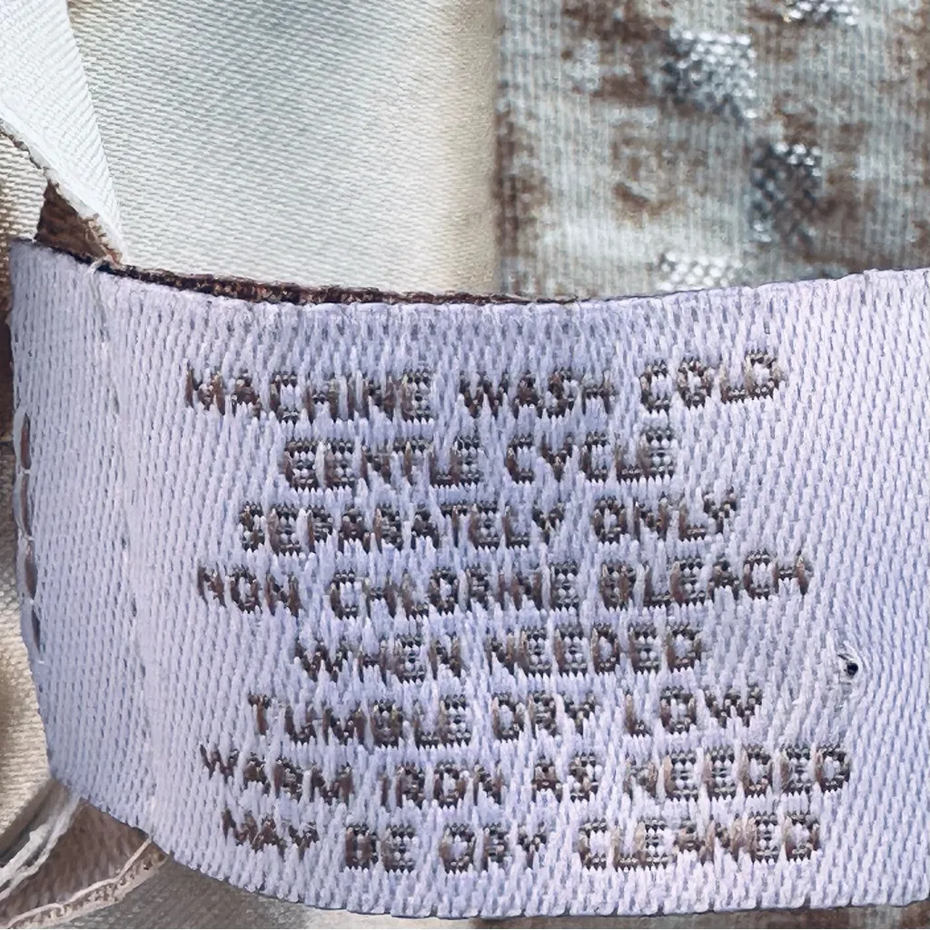 CHICO'S Silk Gold Silver Metallic Blazer Statement Jacket - Image 16