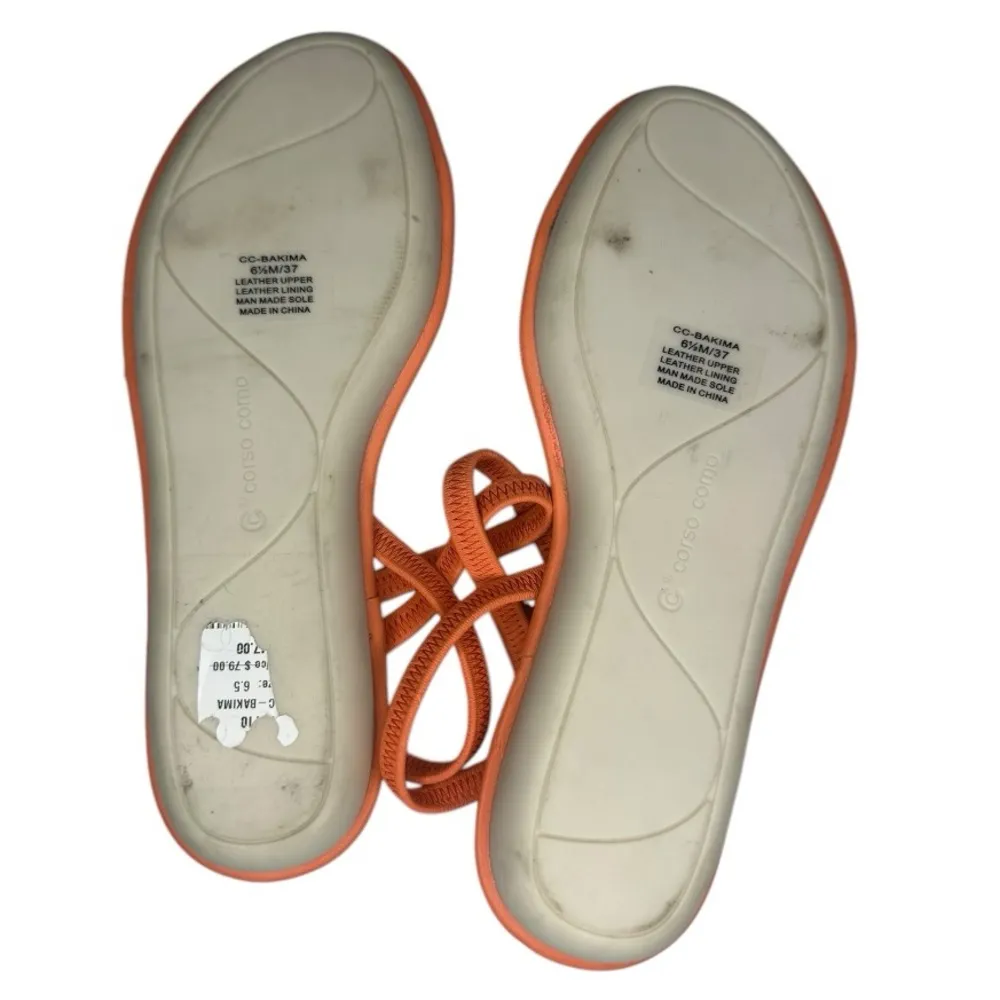 Corso Como Womens Bakima OrangeOpen Toe Strappy Sandals - Image 2