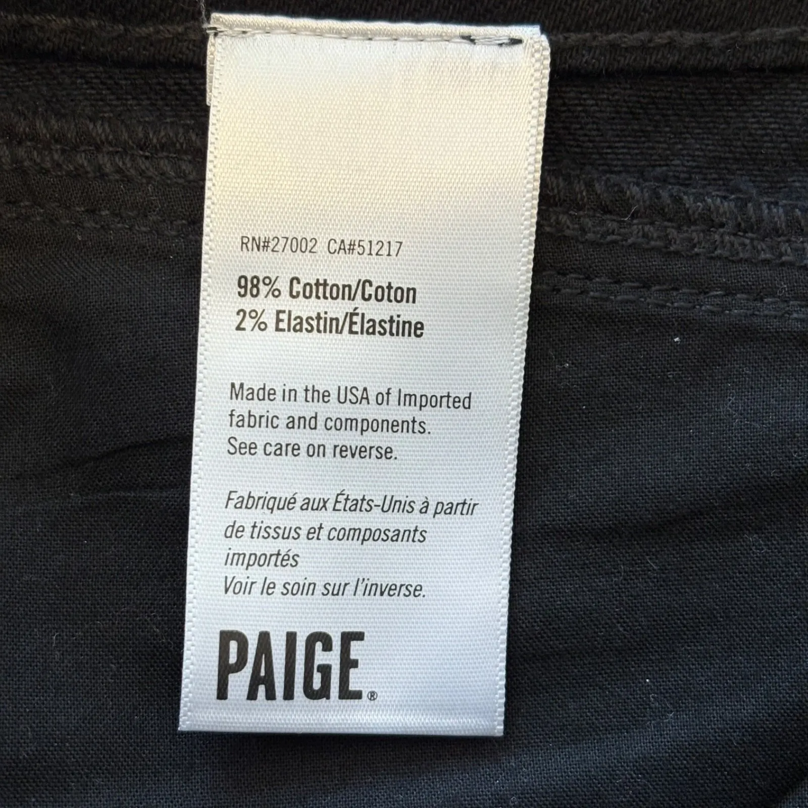 Paige‎ Jasmine Sparkle Coating Skirt Front Black Metallic Mini A-Line  Size 27/4 - Image 10