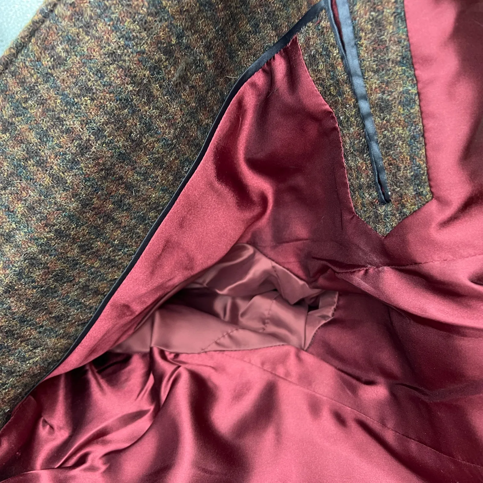 J. Crew School Boy Wool Blazer Brown Plaid Houndstooth - Image 4