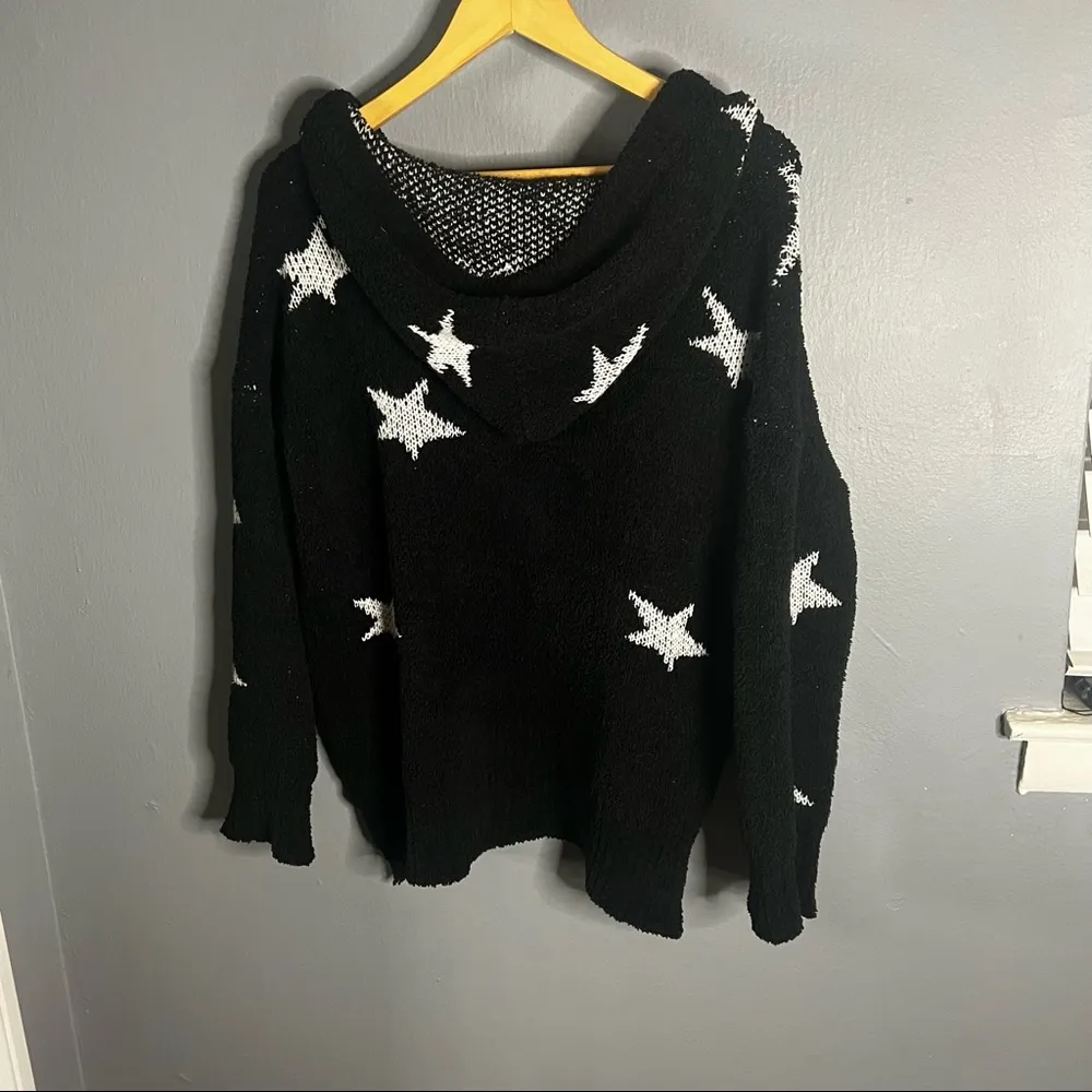 POL black star printed fleece pullover sweater - Image 6