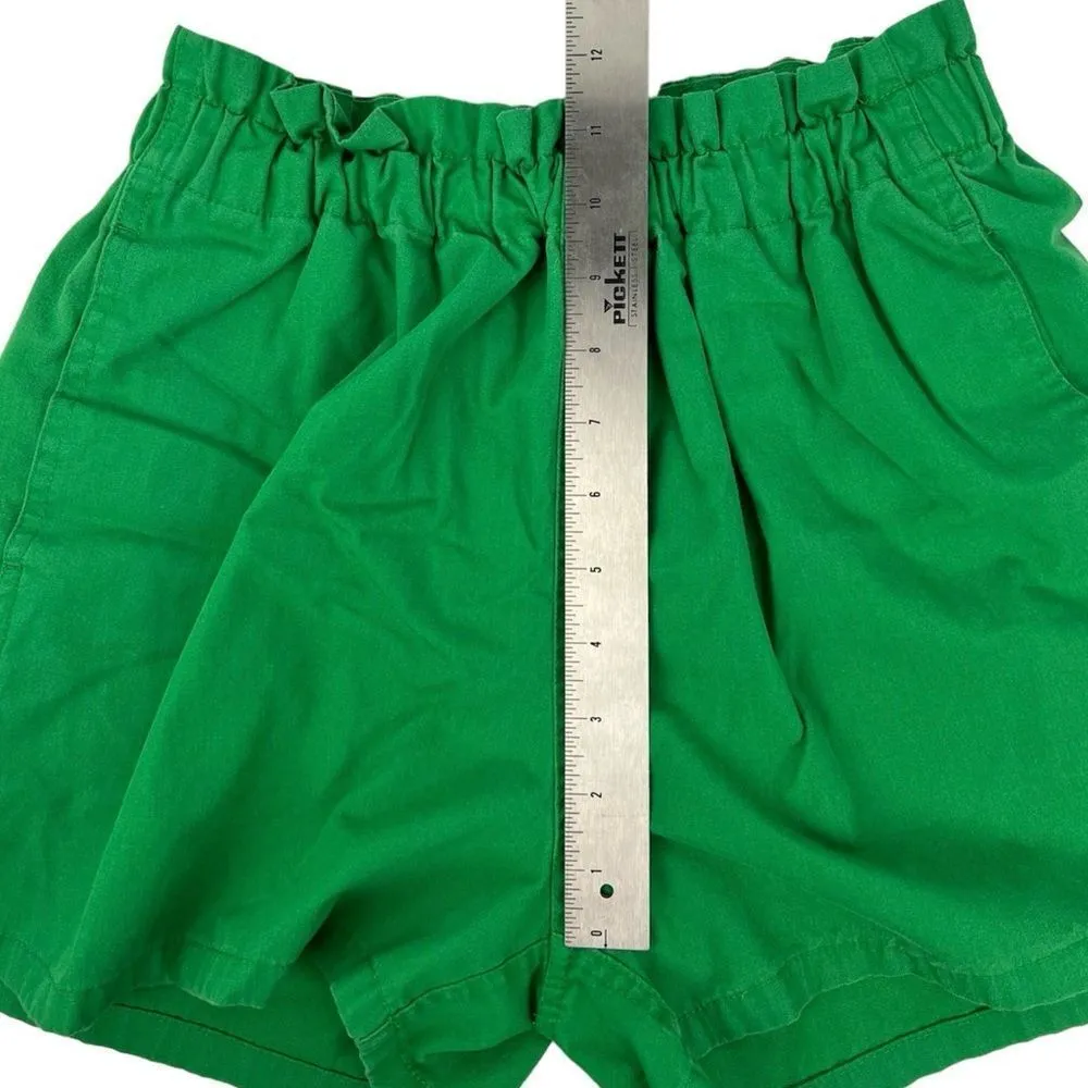 Urban Outfitters Kelly Green Paper Bag Shorts Elastic Waist Size‎ Small - Image 5
