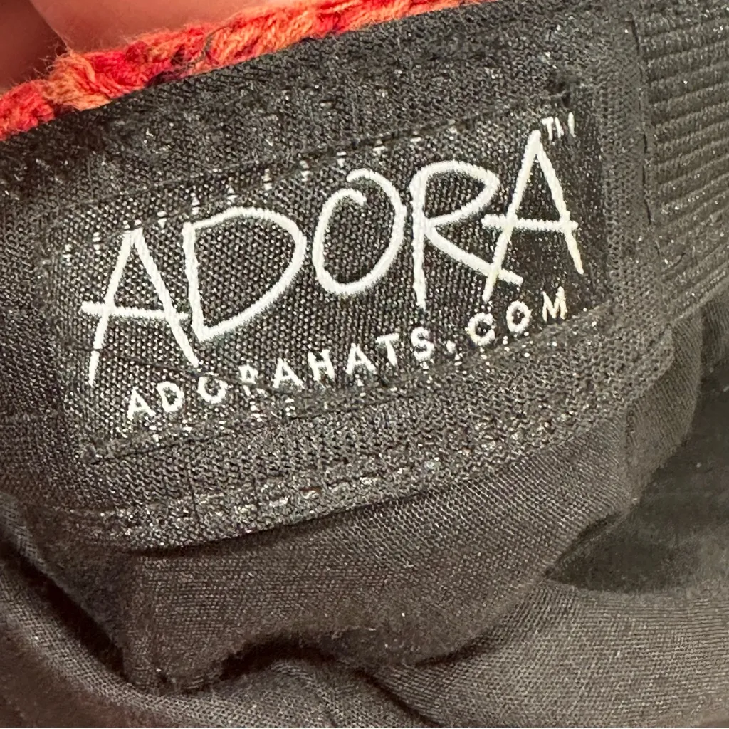 Adora Red Knit Sweater Flat Hat Cap - Image 8