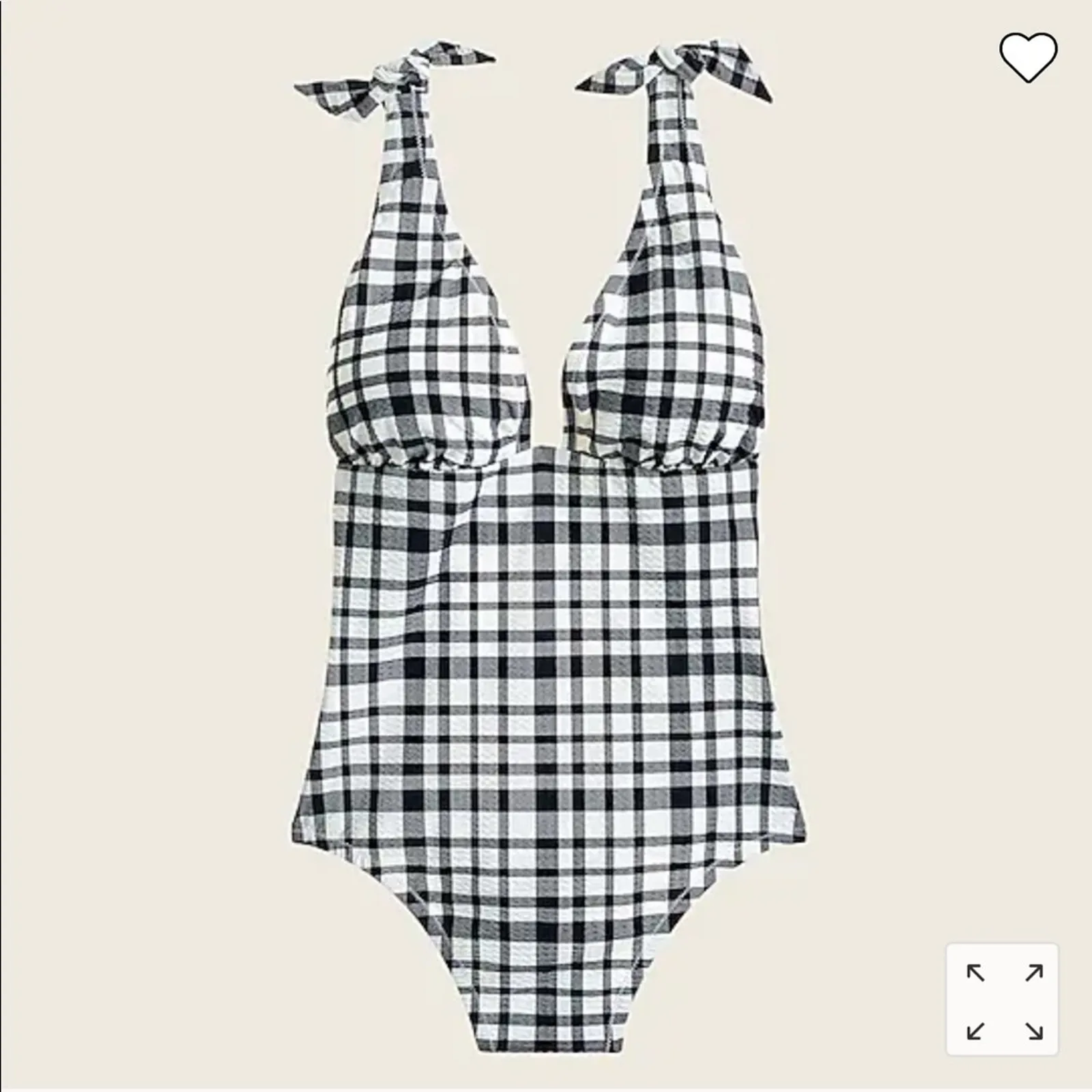NWT J. Crew One Piece Swimsuit in Marine Plaid - Image 3