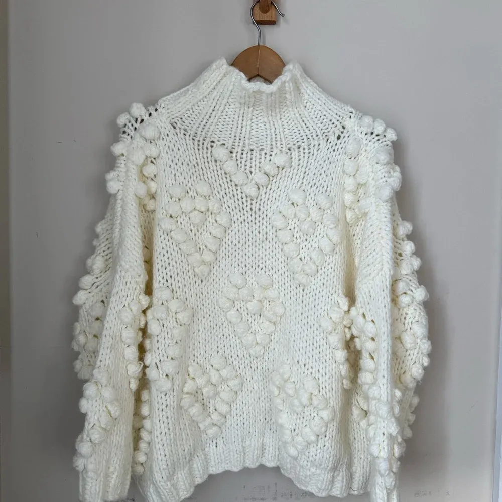 Chicwish Turtleneck Sweater Chunky cowl neck Knit White Style Size M (No Tag) - Image 4