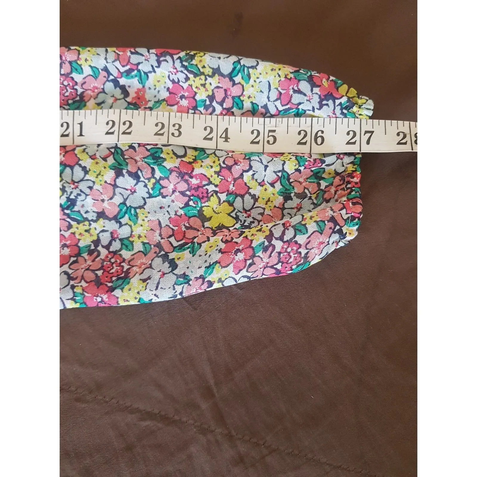 Gap Womens Blouse Sz Small Semi Sheer Ruffle Floral Boho Bohemian Romantic Retro - Image 12