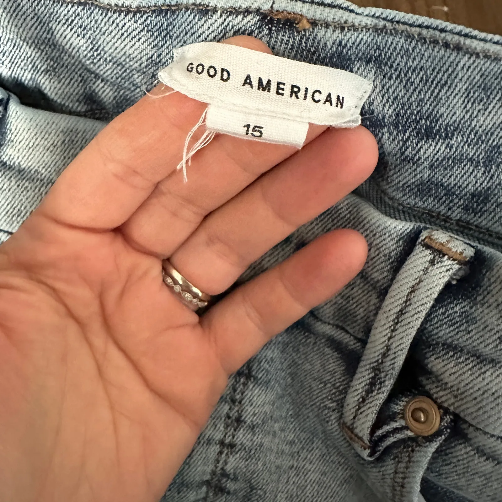 Good American Light Wash Skinny Jeans Ankle Size 15 - Image 6