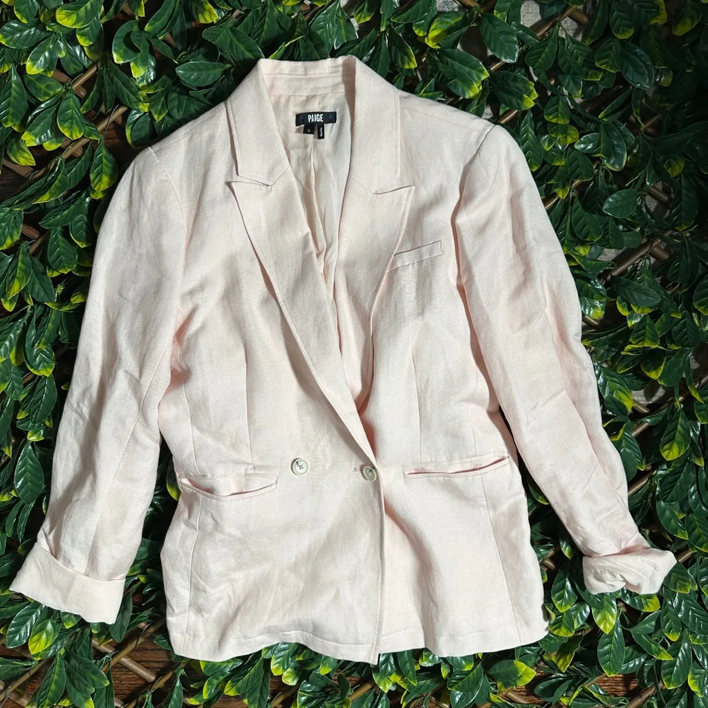 PAIGE Light Pink Blazer Size Small - Image 4