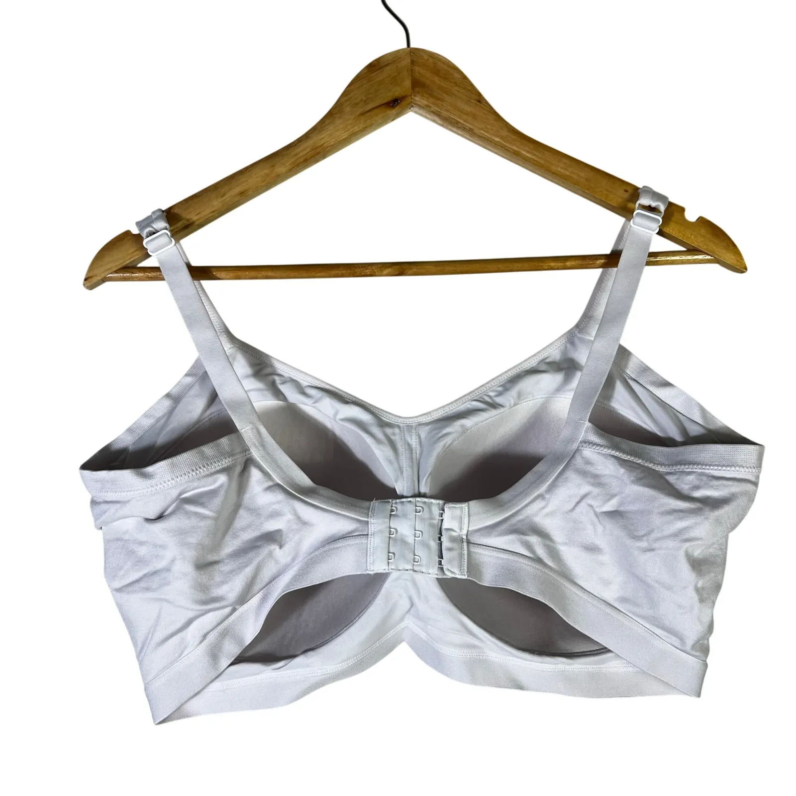 Warners Wireless Full Coverage Bra Womens 3X White Smooth Comfort Supportive - Image 4