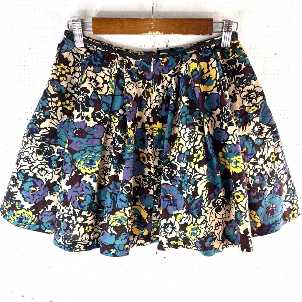 Betsey Johnson 0 Floral Tulle Pleated Pocketed Mini Skirt - Multicolor - Image 2