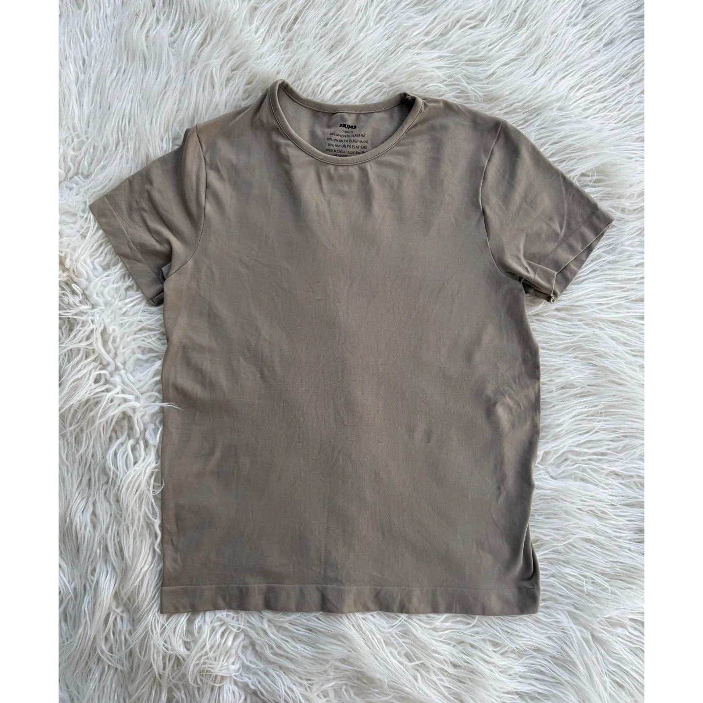 Skims Soft Smoothing Seamless T-Shirt Truffle Size 1X - Image 2