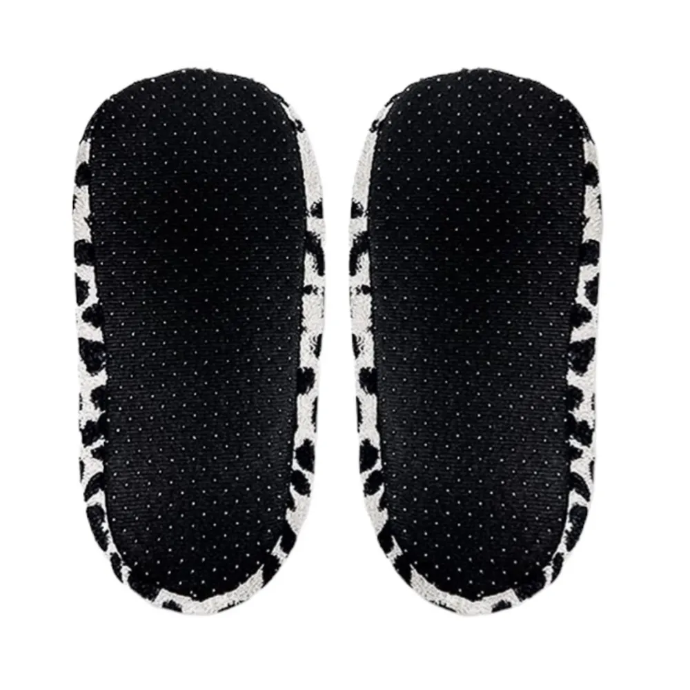 ISAAC MIZRAHI Slippers Plush Animal Print Sherpa Lined Women’s Large Grey Black - Image 3