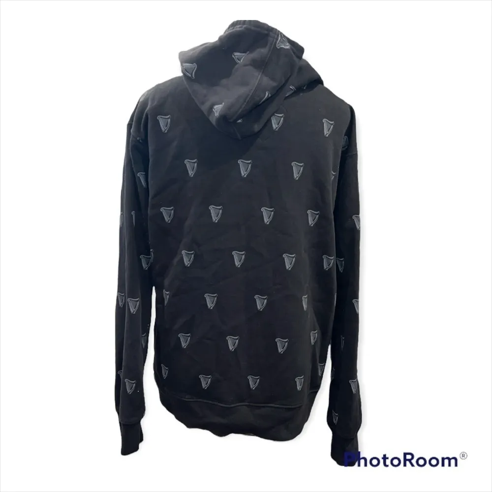 Guinness Dublin Black Logo Hooded Kangaroo Pocket Sweatshirt Size Medium - Image 3