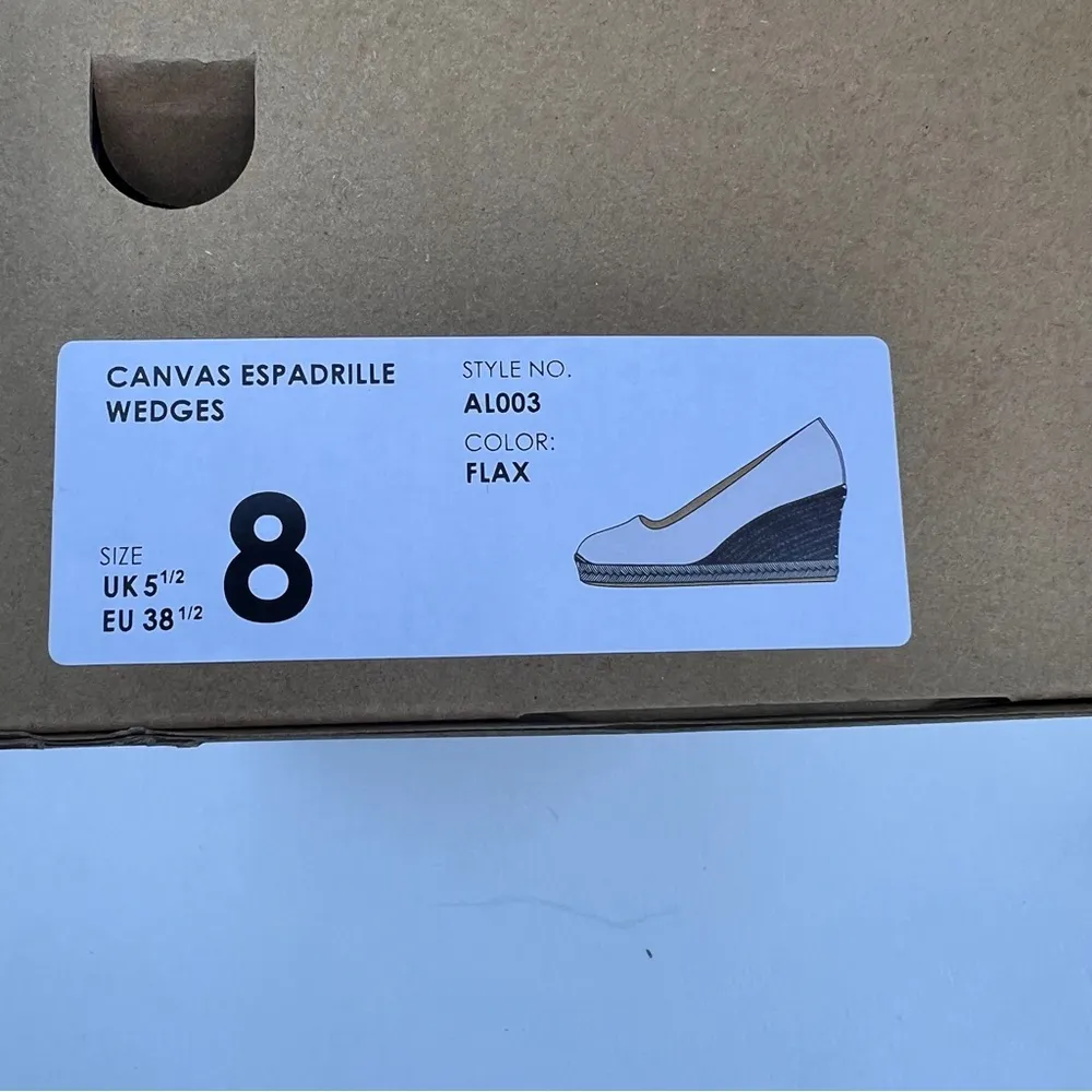 J. Crew Women's Canvas Espadrille Flax  Wedges  Sz 8 - Image 5