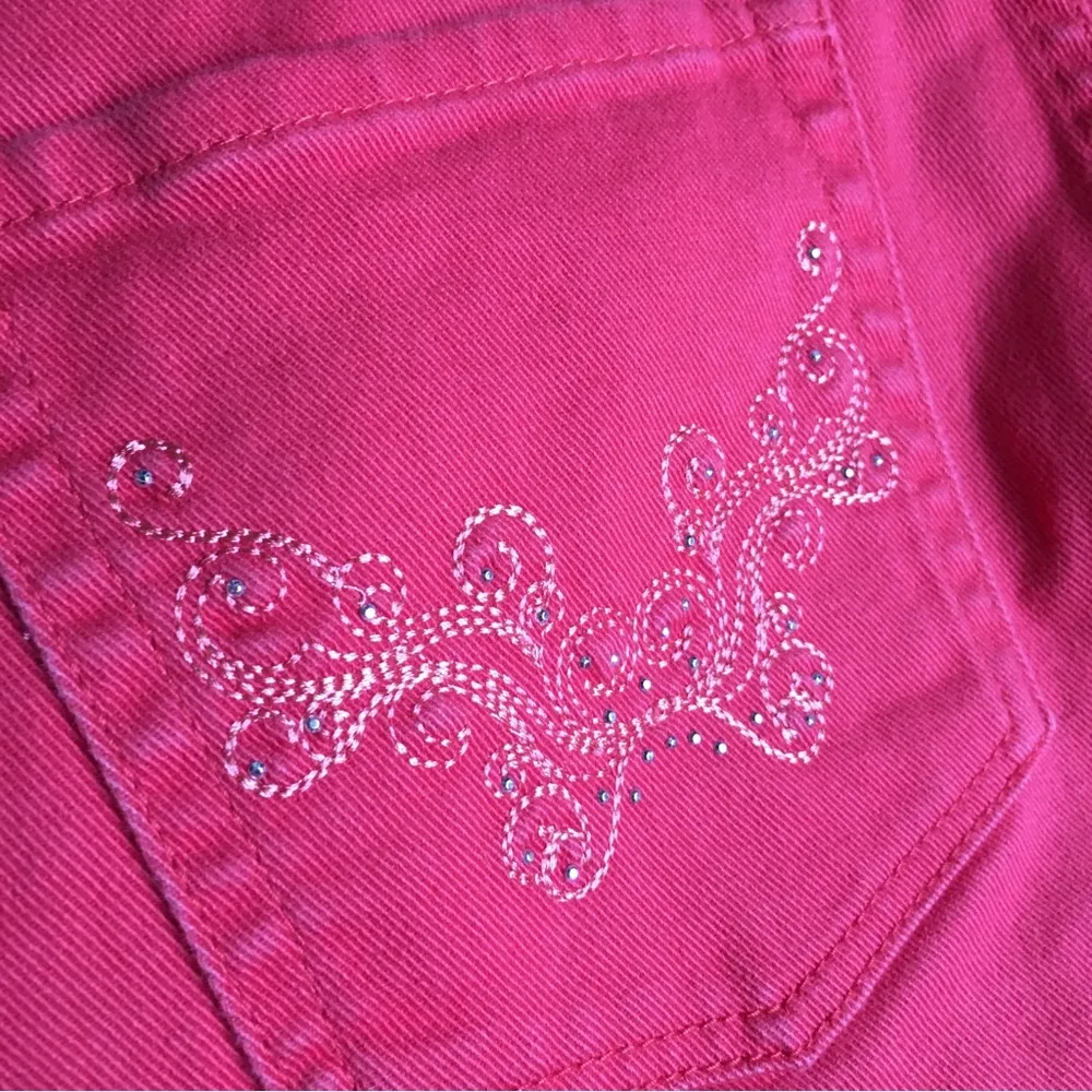 Lee Classic Fit High Rise, Straight Leg Jeans, Coral Red Orange, Size 12 - Image 6