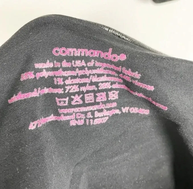 Commando Faux Vegan Leather High Waisted Skinny Leggings Black Large - Image 2