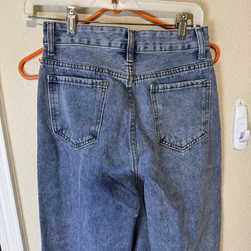 SHEIN Women's Denim Distressed Jeans Size 25/XS High Rise Torn Knees Ripped - Image 6