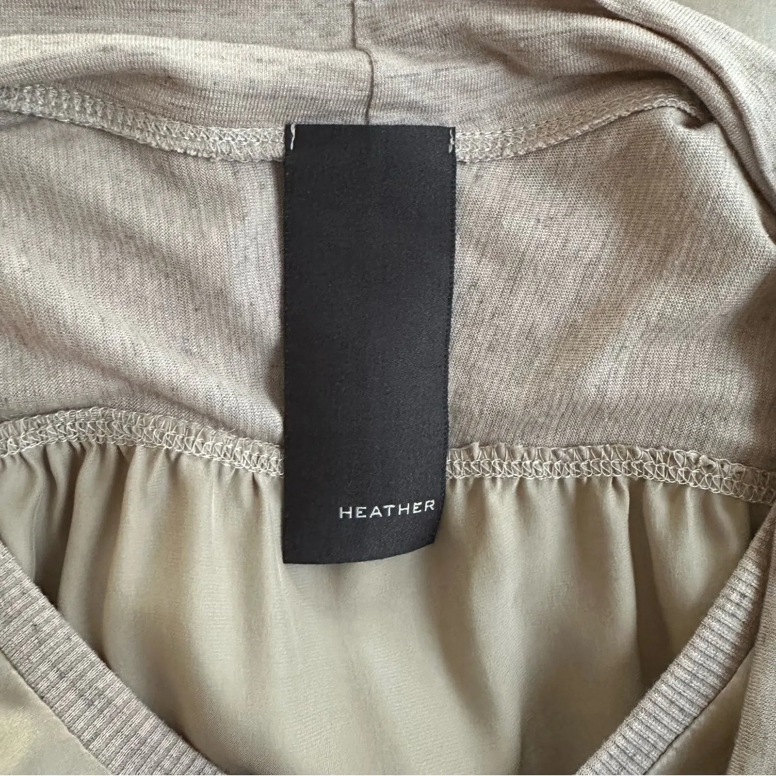 Heather Silk Modal Long Sleeve Cowl Neck T - Image 6