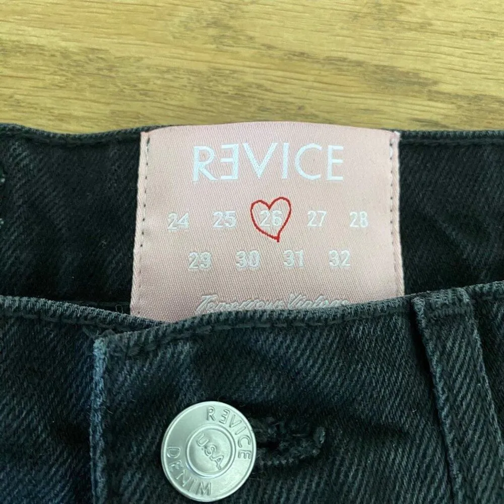 Revice Denim - Slit Knee Straight Leg Jeans in Black - Image 5