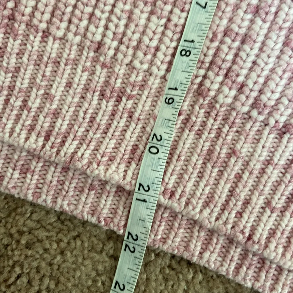 J. Crew Marled cotton-blend crewneck sweater (Sz XL) pink & white - Image 11