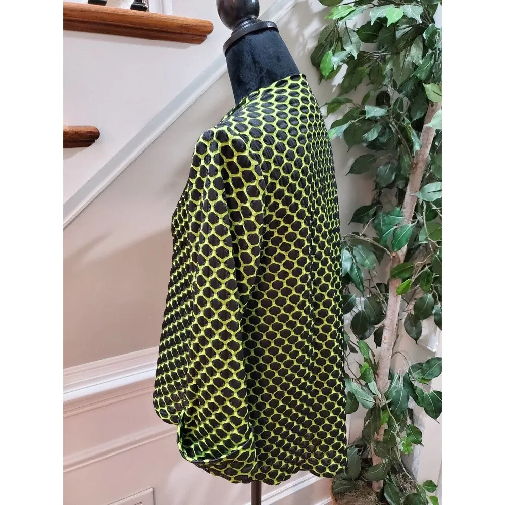 Joseph Ribkoff Women's Black & Yellow Polyester Long Sleeve Casual Jacket Size 8 - Image 6