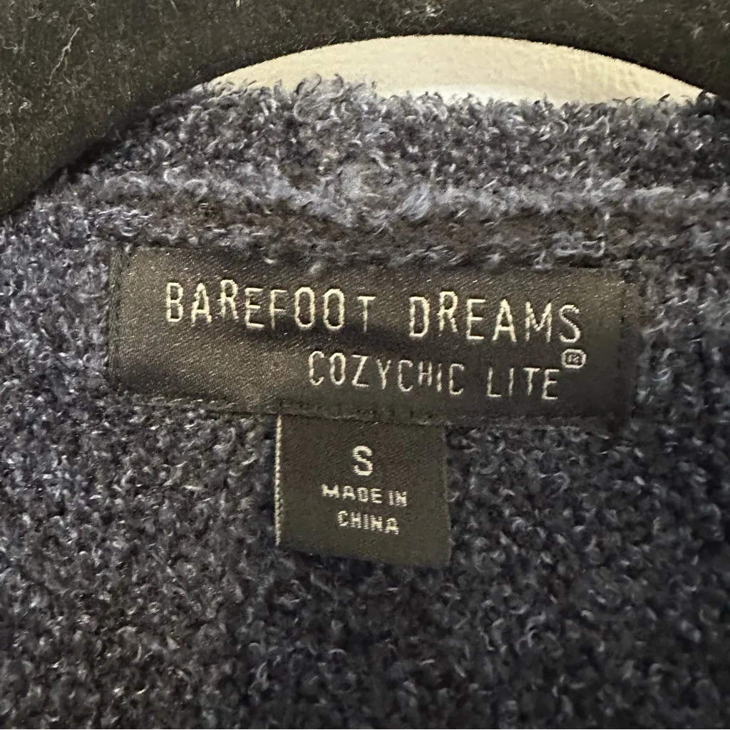 Barefoot Dreams Cozychic Lite Open Front Hooded Cardigan Sweater Womens Small - Image 2